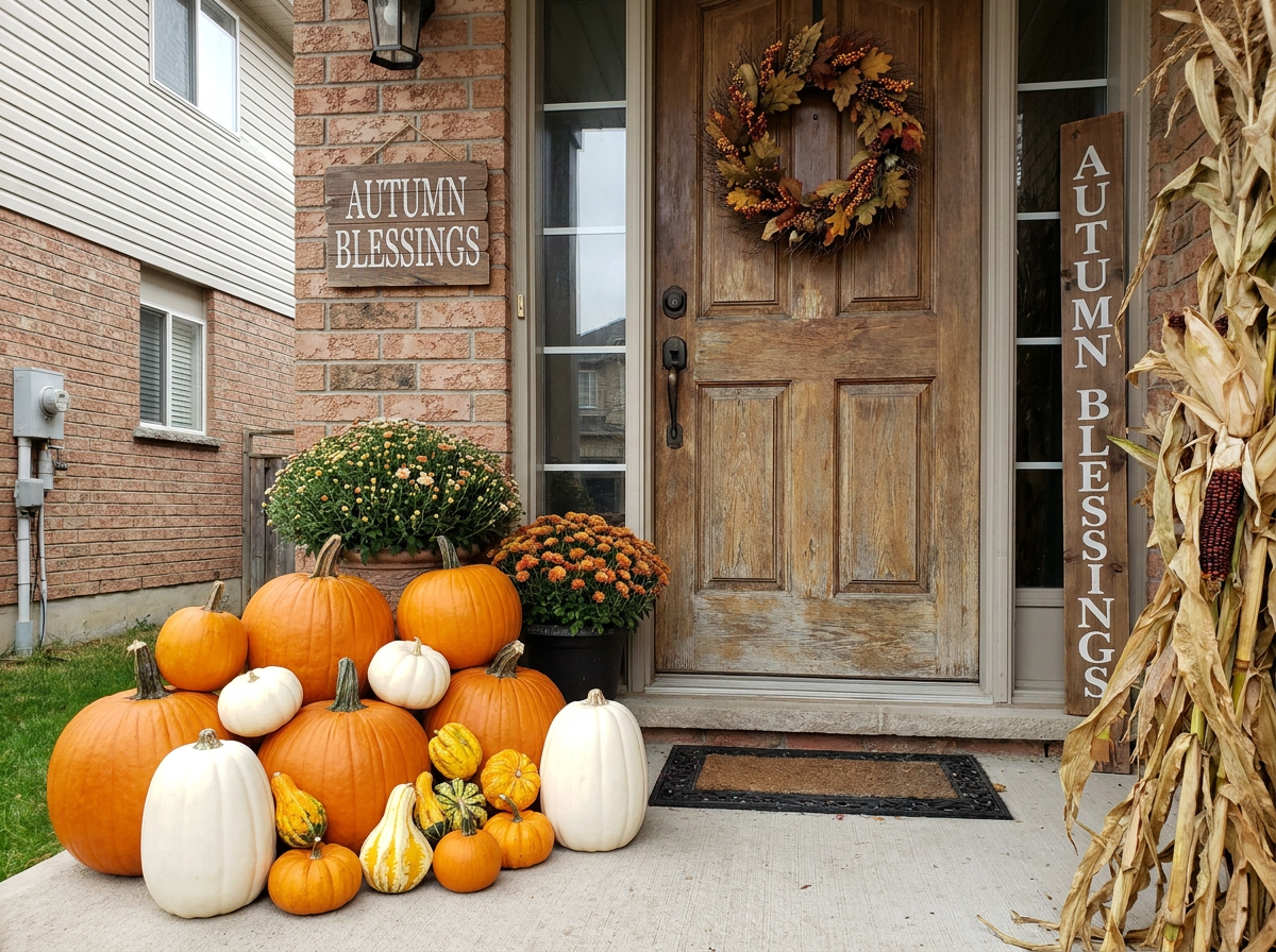 Bronze doorstep pumpkin package