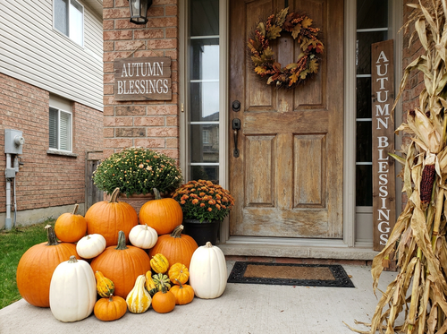Bronze doorstep pumpkin package